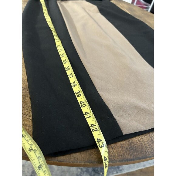 SINGLE Veronica Colorblock Black/Ivory Dress Career Wear Belted Size 10 - Picture 15 of 15